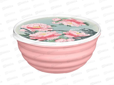 Миска 3,2л Latina с/к с декором &quotСад пионов&quot розовый 223152408/04