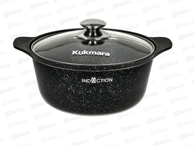 Кастрюля 3,0л со стеклянной крышкой АП тем.мрамор кмти33а M.I.*3