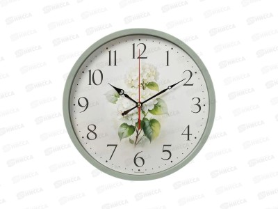 Часы настенные &quot21 Век&quot 3027-047 Гортензия, оливковый  корпус