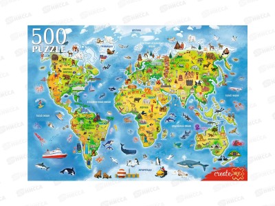 ПАЗ 500эл. Карта мира, П500-2604  *10