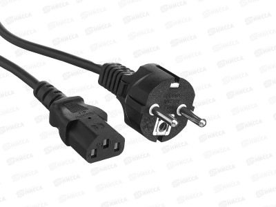 Шнур сетевой REXANT СЕЕ7/7(Schuko)–IEC320 C13 3x1мм 10А 5м, 04-2740