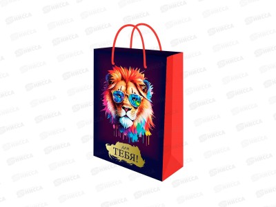 Пакет подарочный MI 22х31х10см Lion, ППК-7909 *12