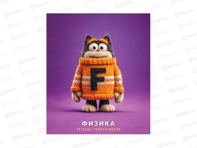 Тетрадь 48л кл. Апплика Котики в свитерах,Физика, С0204-05 *80