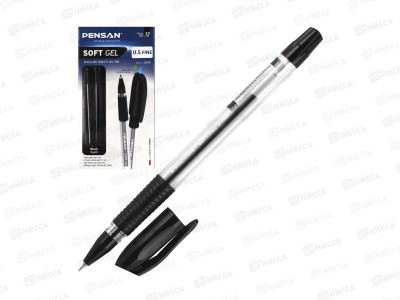 Ручка гел. PENSAN Soft Gel,0.7 черная арт 2400ч *12/144