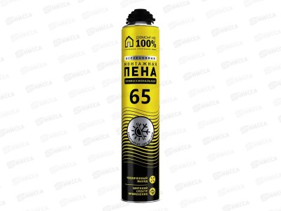 Пена монтажная РЕМОНТ на 100%  65   всесезонная, профессиональная 780мл *12/816
