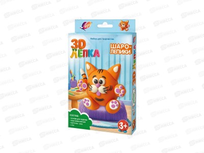 Набор д/лепки Луч Шаролепики. Котик. с пластилином 35С 2327-08 *16
