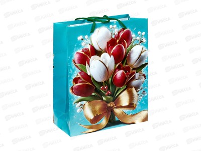 Пакет бумажный 26*32 Тюльпаны Р10738-7 *12