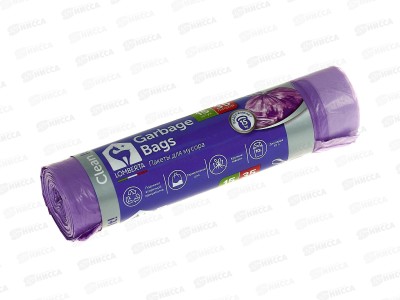Мешки для мусора Lomberta 35л с затяжкой 15шт ПНД *40
