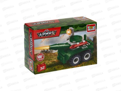 Конструктор &quotГОРОД МАСТ&quot Танк, 32 дет., 70058-КК