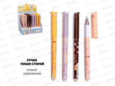 Ручка пиши-стирай 0,38мм Ушастик-котик МР-1068-1 *12