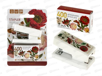 Степлер №24 со скобами B.V. Flora Пионы,46-0006 *12/72