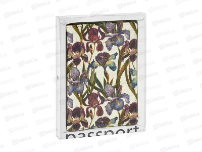 Обложка д/паспорта  B.V. Flora Ирисы 3-620/04*12