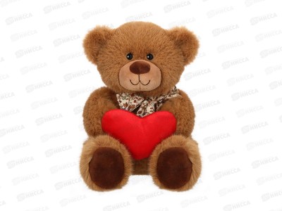 Игрушка ТМ &quotRelana&quot Мишка бурый с сердцем, 19см, RLW25184-19Н