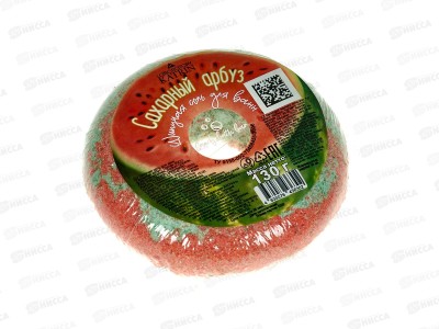 Шипучая соль для ванн 130г Пончик Candy baht bar Сахарный арбуз *32