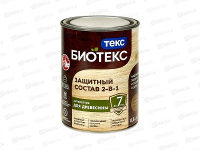 Защитный состав 2-в-1Текс Биотекс лесной каштан 0,8л срок до 04.26