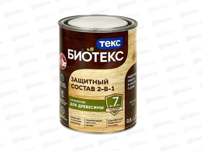 Защитный состав 2-в-1Текс Биотекс мореный дуб 0,8л срок до 04,05.26