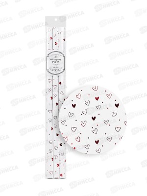 Бумага упак 3шт в наборе Сердца  DV-15884*1