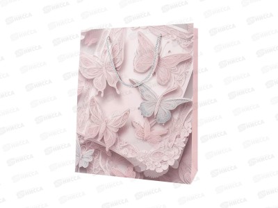Пакет подарочный 26*32*10см Бабочки  DV-15445L  *12