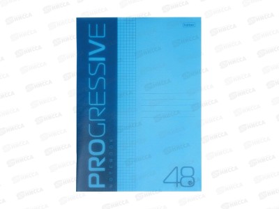 Тетрадь 48л кл. Hatber PROGRESSIVE синяя/ А4 пласт.обл. 084958 *3/27