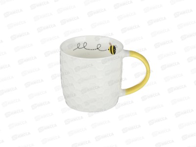 Кружка 355мл Пчелки, фарфор, 4 дизайна, MILLIMI, 806-514 г