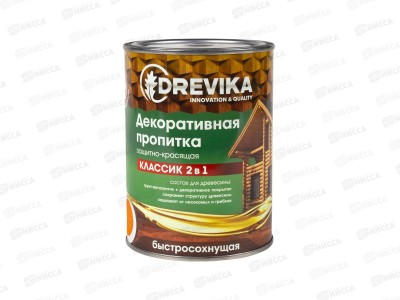 Декоративная пропитка DREVIKA 2в1 Классик орегон 0,75л *8