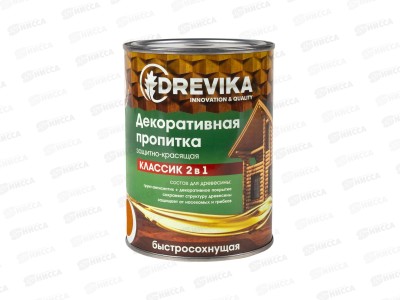 Декоративная пропитка DREVIKA 2в1 Классик рябина 0,75л *8
