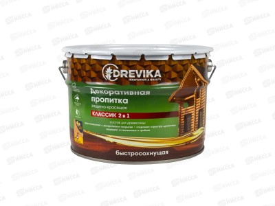 Декоративная пропитка DREVIKA 2в1 Классик дуб 9л *1