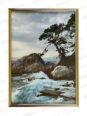 Фоторамка пл. 21*30 Радуга,золото *25