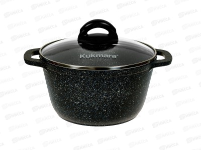 Кастрюля 2,5л со стеклянной крышкой АП Гранит Black кгч25а