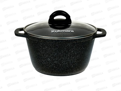 Кастрюля 3,5л со стеклянной крышкой АП Гранит Black кгч35а