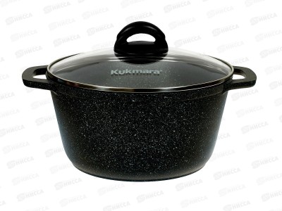 Кастрюля 4,5л со стеклянной крышкой АП Гранит Black кгч45а