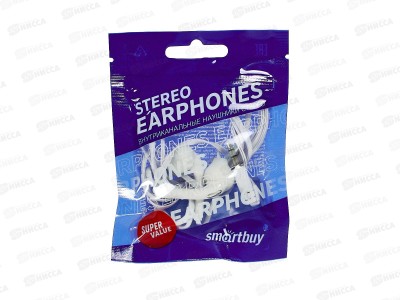 Наушники SmartBuy A5, белые, пакет, SBE-202 *100
