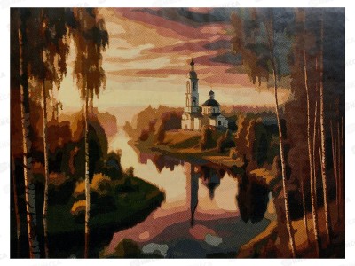 Холст с красками 30х40см Тихие зори, ХК-5229