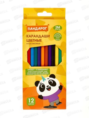 Карандаши 12цв ПандаРог &quotПривет, я Пандарог&quot пластик, 15-8990 *12/240