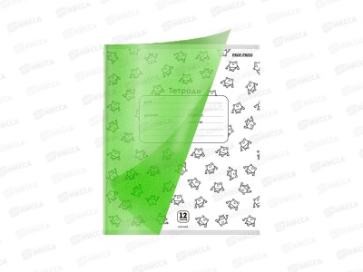 Тетрадь 12л линия ПП цветн. пласт. обл. НЕОН ЗОО, mix, 12-8413 *240