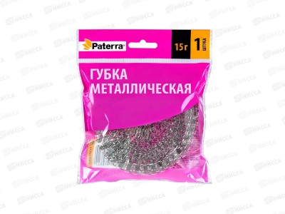 Губка PATERRA металл 15г 406-078 *100