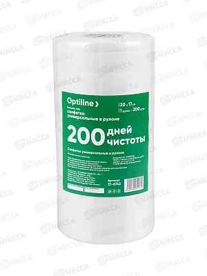 Салфетки Optiline 20*17см, универсальные в рулоне, 200л, 31-6742 *60