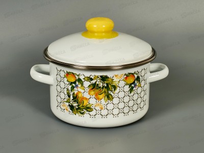 Кастрюля 2,0л эмал.с рис. 01-1610/4 Сорренто *8
