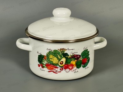 Кастрюля 2,0л эмал.с рис. 01-1610/4 Урожай *8