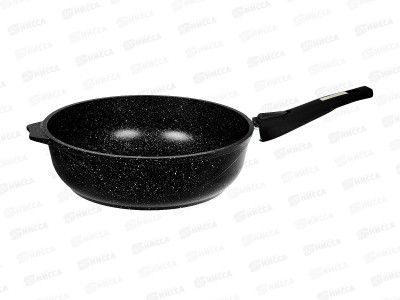 Сотейник АП ГРАНИТ Black 28см со съемной руч без крышки 0283802