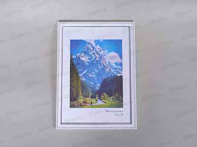 Фоторамка пл. Камея 21*30 981 белый с серебром *26