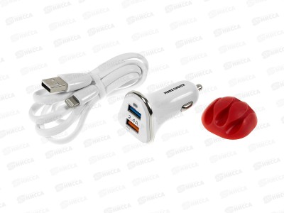 З/у авто 2USB 2.4A для Llghtng 8-pin More choice AC22i White