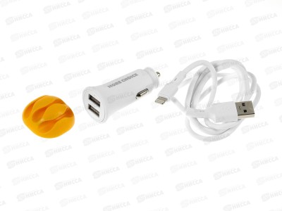 З/у авто 2USB 2.4A для Llghtng 8-pin More choice AC23i White