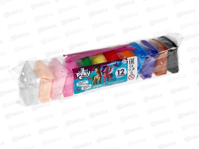Легкий пластилин &quotMultiart&quot Пони, 12цв. 10гр. пастель,  FLUFPASTEL-MLP