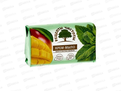 НМЖК мыло Рецепты чистоты Манго-экстракт мелиссы 100г