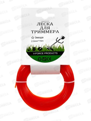 Леска для триммера, звезда 2,0 мм * 15м, AL-25968 *280