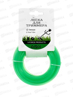 Леска для триммера, звезда 2,7 мм * 15м, AL-25968-2 *220
