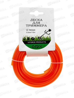 Леска для триммера, звезда 3 мм * 15м, AL-25968-3 *200