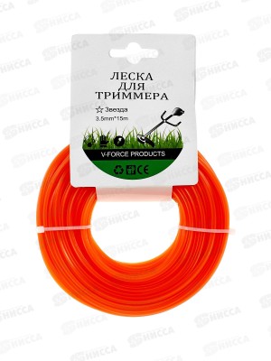 Леска для триммера, звезда 3,5 мм * 15м, AL-25968-4 *180