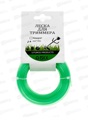 Леска для триммера, квадрат 2,0 мм * 15м, AL-25969 *280